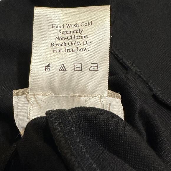 Vintage Coldwater Creek Black Knit Pants Size L Straight Leg Pull On Canada 90s - Picture 6 of 7